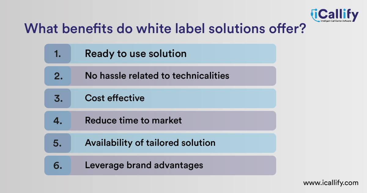 Advantages of a white label solution